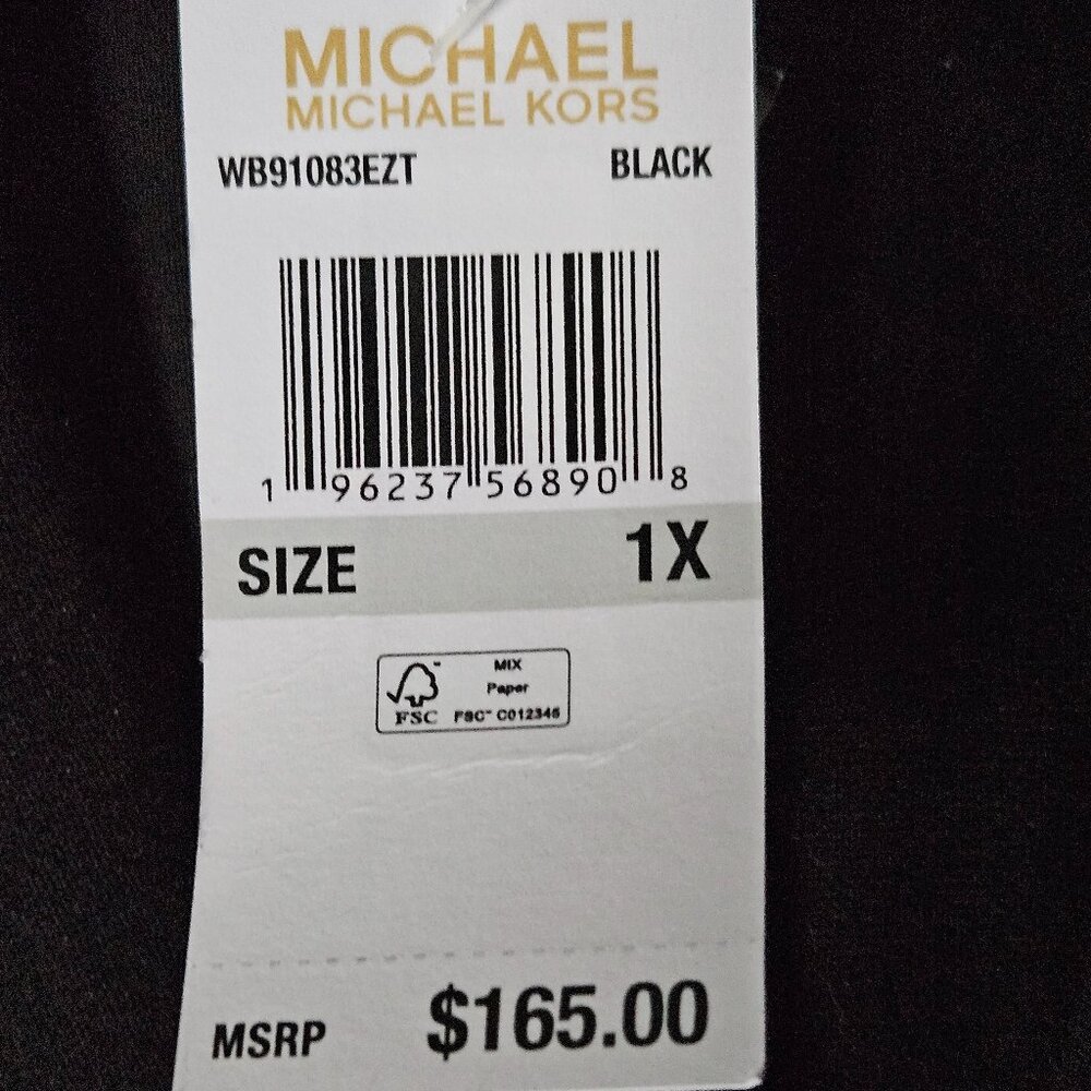 NWT Michael Kors Black One Button Blazer Size 1X - Picture 4 of 10